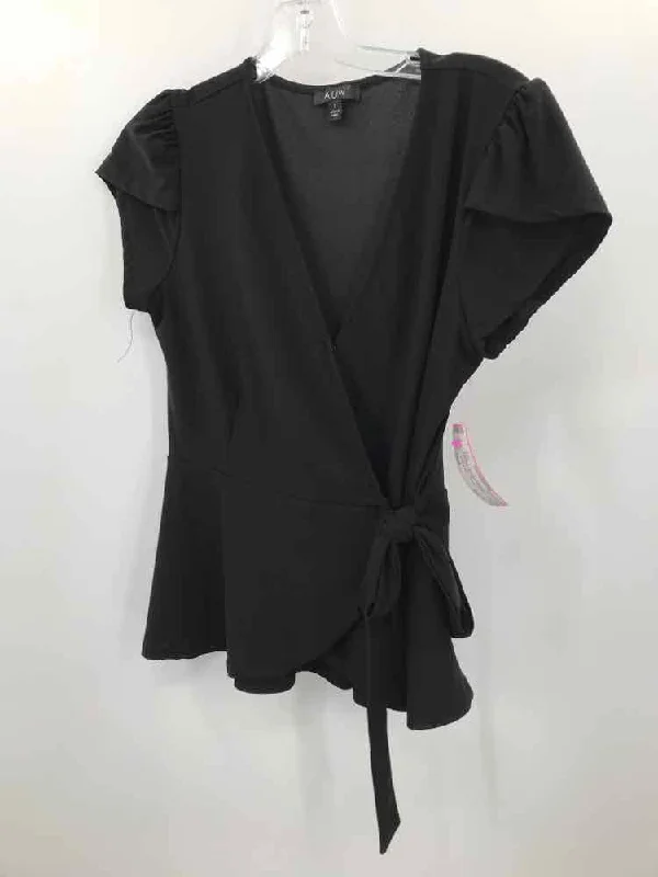 Pre-Owned AUW Black Size Small Blouse Elegant Lace Blouse