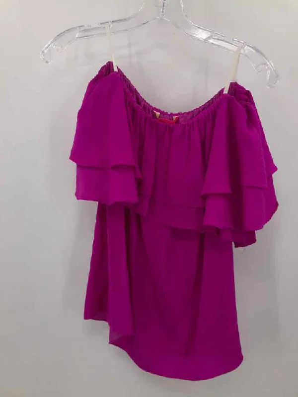 Pre-Owned Lilly Pulitzer Purple Size XS Blouse Bell Sleeve Blouse