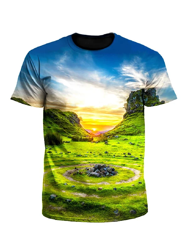 Serenity Zen Rock Garden Unisex T-Shirt-- Oversized T-Shirt Spandex breathable