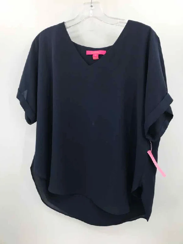 Pre-Owned Lilly Pulitzer Navy Size XS Blouse Loose Oversized Blouse