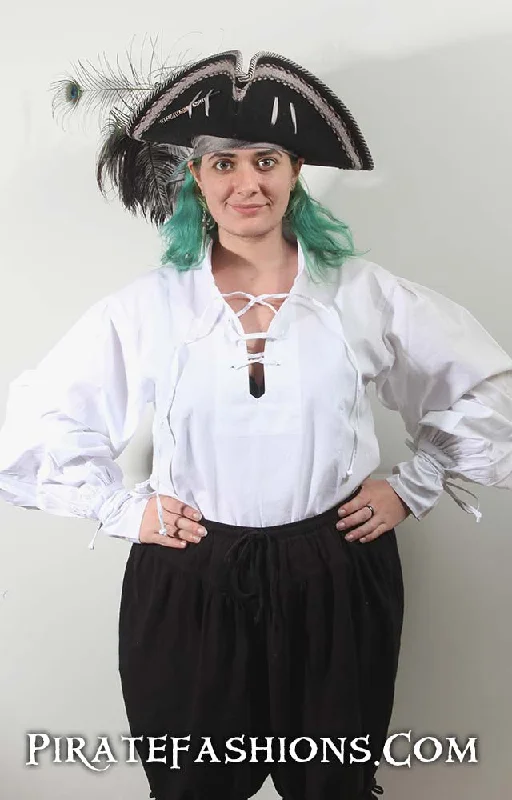 Wench Worthy Shirt-- Hooded Caped Shawl Collar