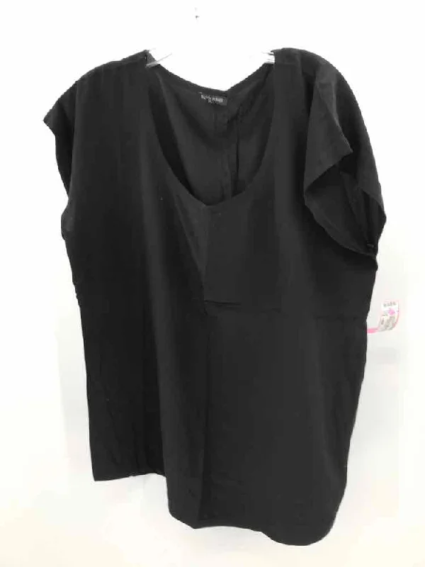 Pre-Owned Eileen Fisher Black Size Large Blouse Modern Oversized Blouse