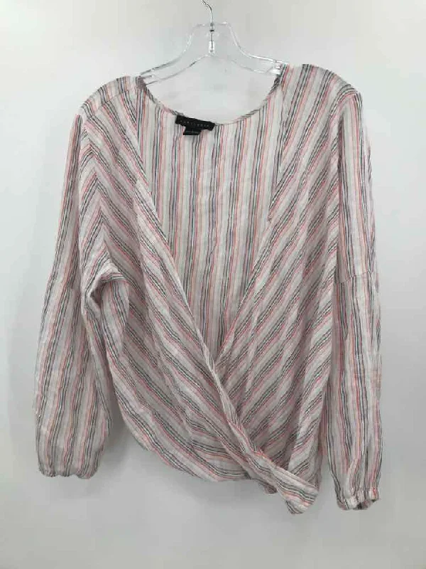Pre-Owned Sanctuary White Size Large Long Sleeve Blouse Pleated Collar Blouse