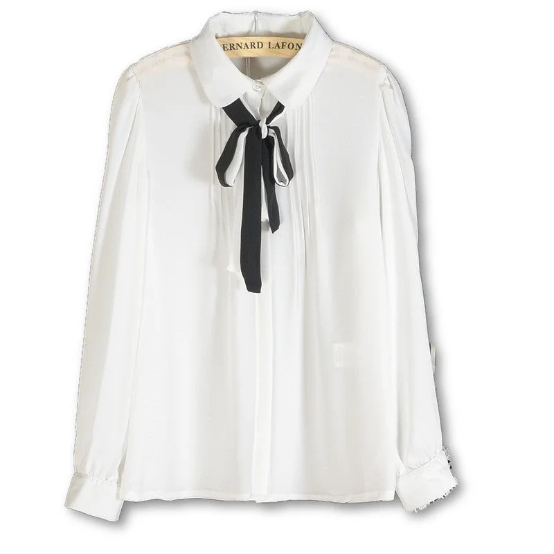 fashion Womens european style long sleeve with black ribbon lady blouse shirt casual shirt chiffon blouse size S-XL Sleeveless Chiffon Blouse fashion Womens european style long sleeve with black ribbon lady blouse shirt casual shirt chiffon blouse size S-XL Sleeveless Chiffon Blouse