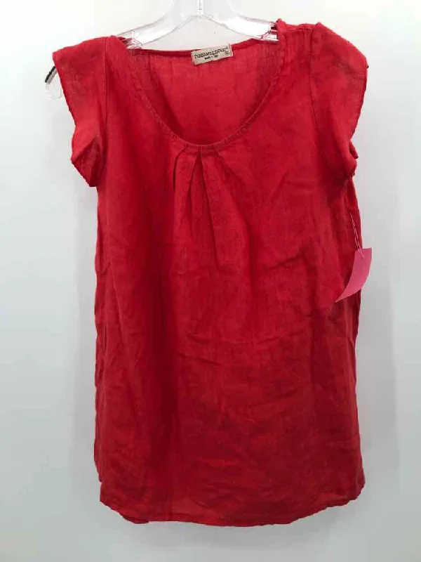 Pre-Owned Terzo Millennio Red Size Small Blouse Chic Off-Shoulder Blouse