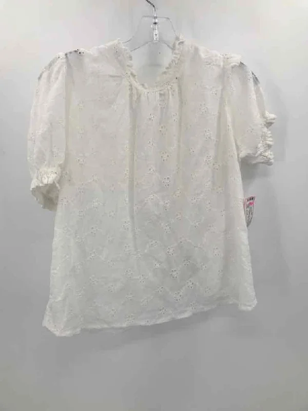 Pre-Owned Free People Ivory Size Small Blouse Playful Puff Blouse