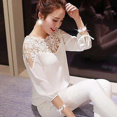 Womens Ladies Long Sleeve Loose Chiffon Blouse Casual Shirt Tops Fashion Blouse Office Formal Blouse Womens Ladies Long Sleeve Loose Chiffon Blouse Casual Shirt Tops Fashion Blouse Office Formal Blouse