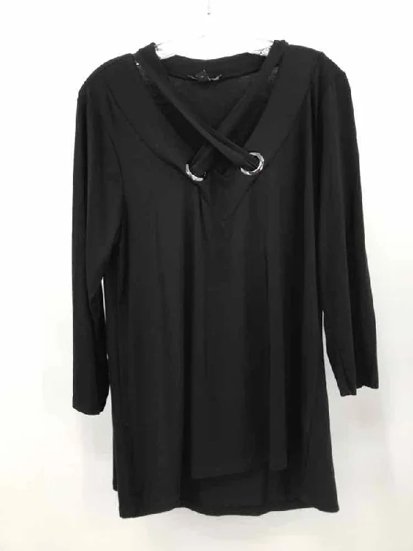 Pre-Owned Cable & Gauge Black Size Large Blouse Chic Sleeveless Blouse