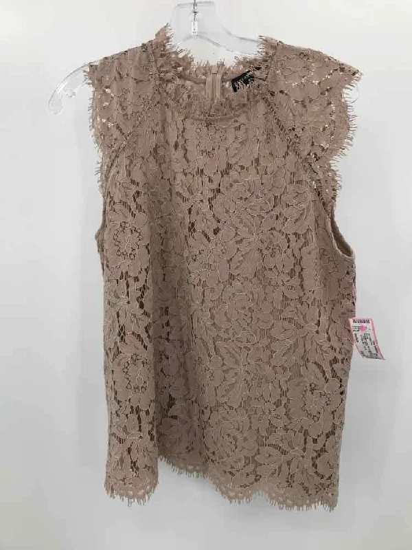 Pre-Owned Generation Love Tan Size Medium Lace Blouse Romantic Lace Blouse
