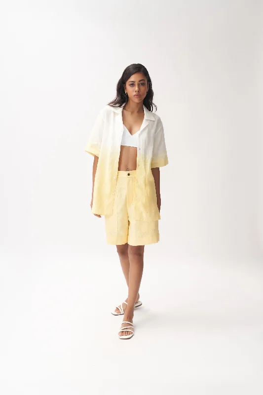 Dip Dye Shirt-- Real Fur Shearling Chenille