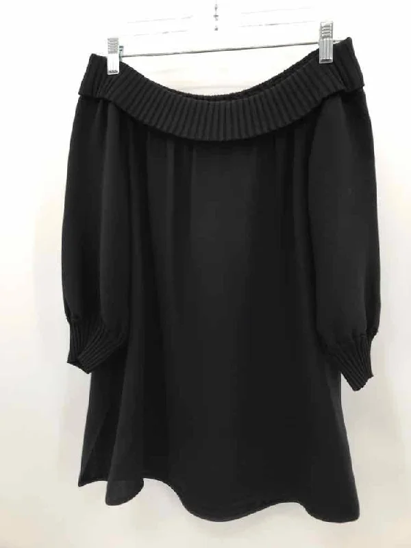 Pre-Owned Lafayette 148 Black Size Small Blouse Wrap Front Blouse