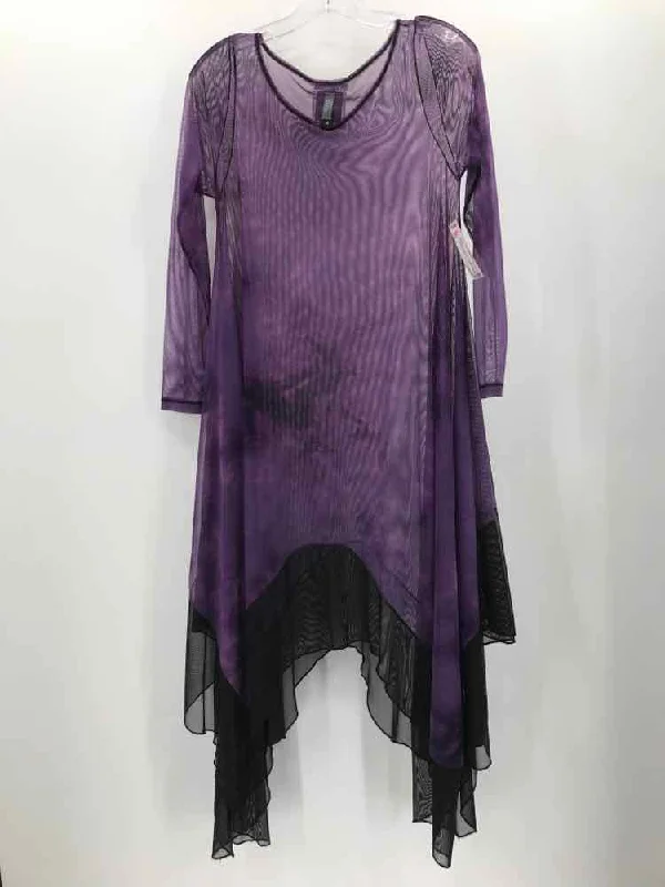 Pre-Owned Sympli Purple Size 4 Tunic Blouse Polished Work Blouse