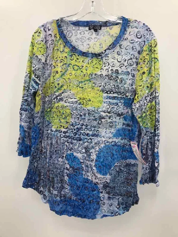 Pre-Owned Top Ligne Blue Size Large Blouse Versatile Layering Blouse