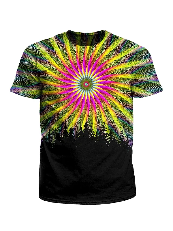 Light Fractal Treeline T-Shirt-- Chenille Blend Fleece Blend Nylon Blend