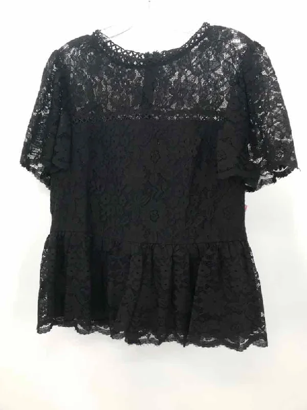 Pre-Owned ee:Some Black Size Medium Blouse Casual Relaxed Blouse