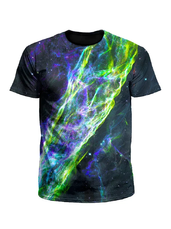 Electric Wave Nebula Galaxy Unisex T-Shirt-- Chenille Brocade Lace