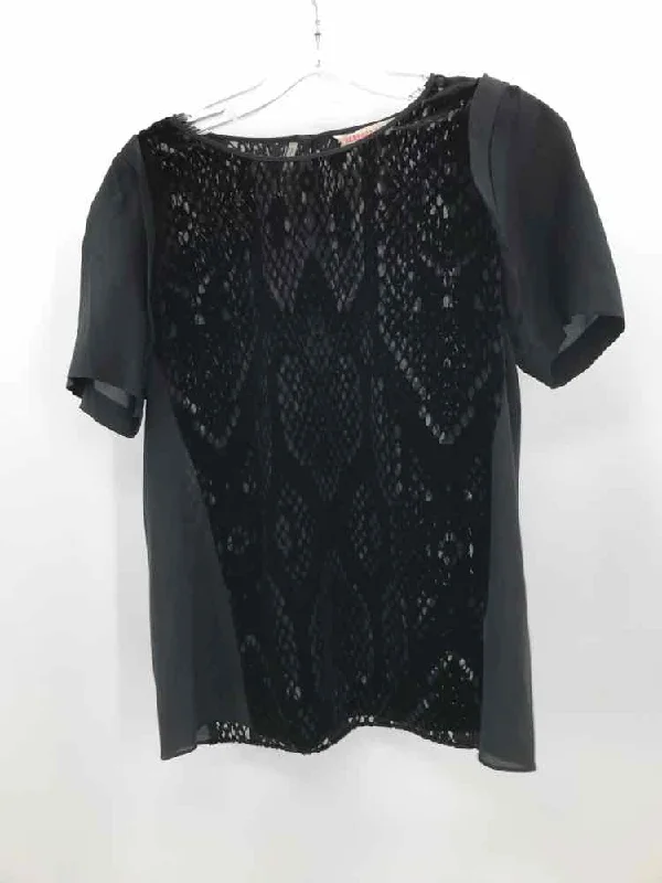 Pre-Owned Rebecca Taylor Black Size 2 Blouse Casual Button Blouse