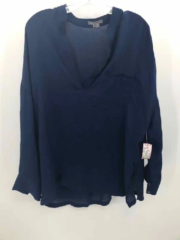 Pre-Owned Vince Blue Size Small Blouse Cotton Casual Blouse