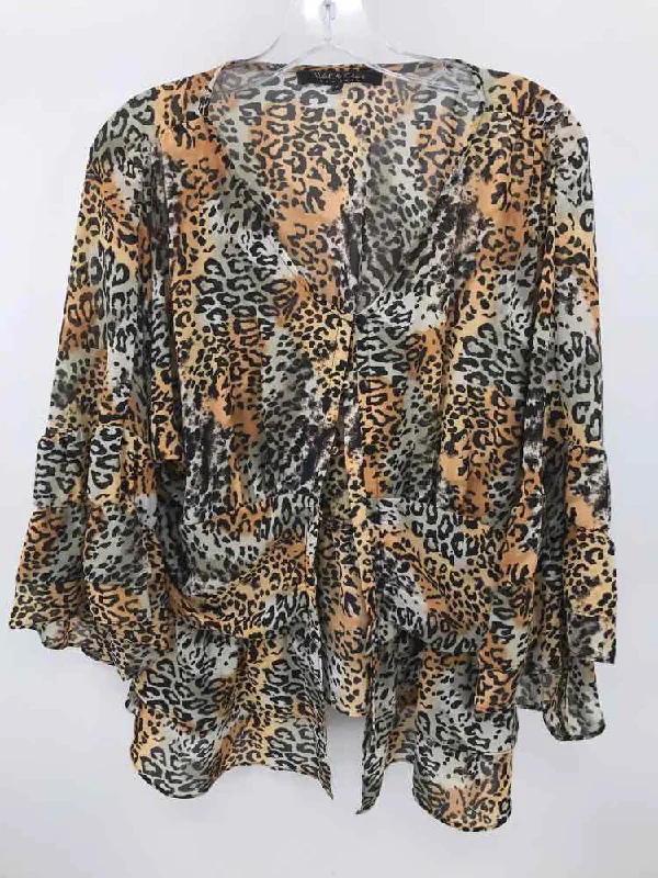 Pre-Owned Violet + Claire Tan Size Large Blouse Polished Work Blouse
