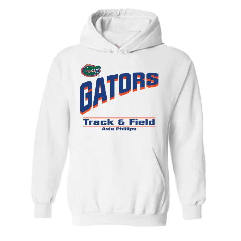 Florida - NCAA Women's Track & Field : Asia Phillips - Classic Shersey Hooded Sweatshirt Hoodie with Full-Zip Functional Layering Florida - NCAA Women's Track & Field : Asia Phillips - Classic Shersey Hooded Sweatshirt Hoodie with Full-Zip Functional Layering