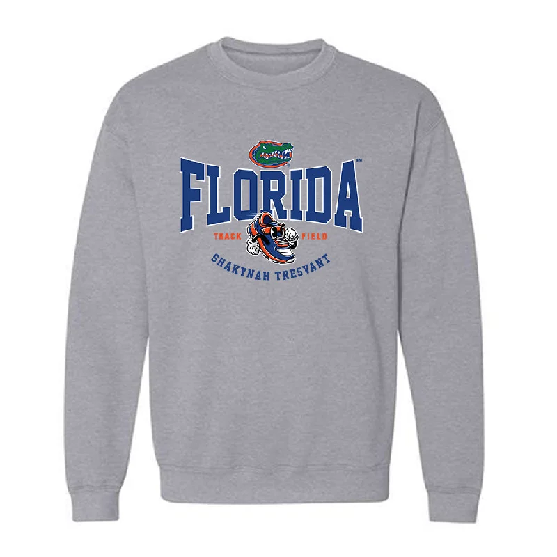 Florida - NCAA Women's Track & Field : Shakynah Tresvant - Fashion Shersey Crewneck Sweatshirt Hoodie with Hem Raw Edge Edgy Unfinished Florida - NCAA Women's Track & Field : Shakynah Tresvant - Fashion Shersey Crewneck Sweatshirt Hoodie with Hem Raw Edge Edgy Unfinished
