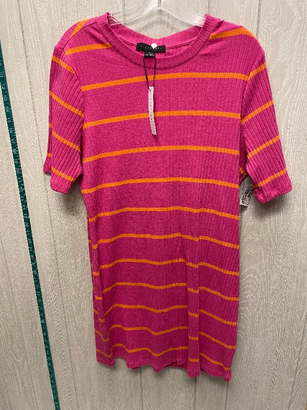 Dress Casual Short By Sanctuary In Orange & Pink, Size: 2x Maxi Flowy Bohemian