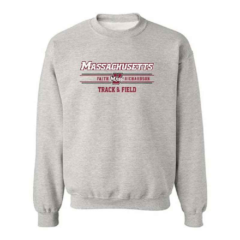 UMass - NCAA Women's Track & Field : Faith Richardson - Classic Fashion Shersey Crewneck Sweatshirt Hoodie with Puffed Sleeves Voluminous Trendy UMass - NCAA Women's Track & Field : Faith Richardson - Classic Fashion Shersey Crewneck Sweatshirt Hoodie with Puffed Sleeves Voluminous Trendy