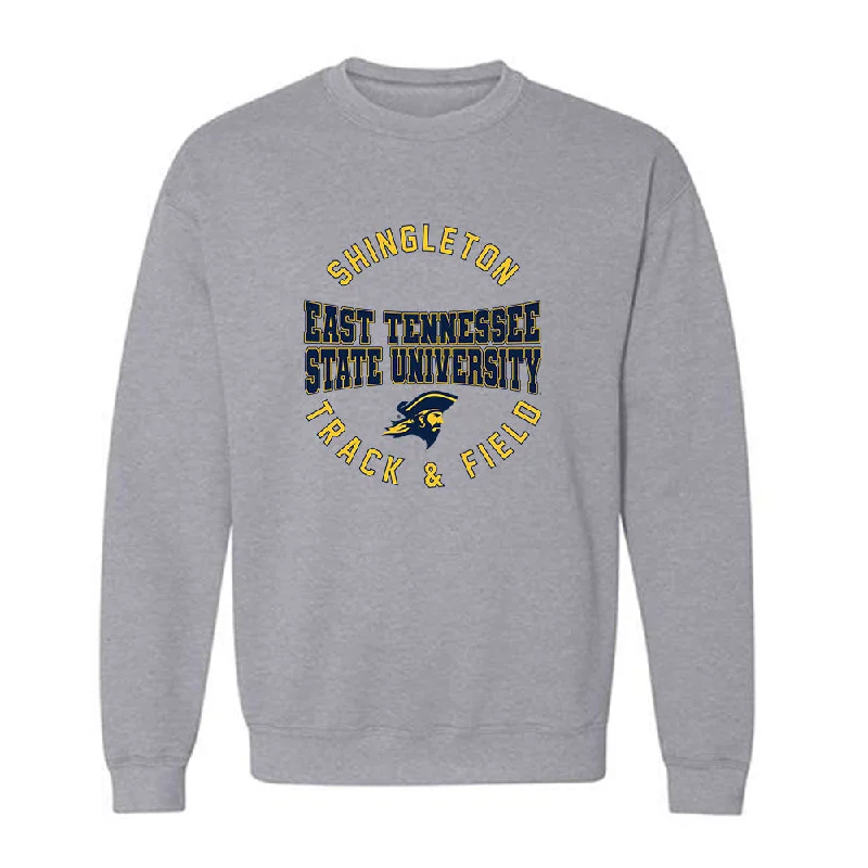 East Tennessee State - NCAA Women's Track & Field : Allison Shingleton - Classic Fashion Shersey Crewneck Sweatshirt Hoodie with Pattern Geometric Abstract East Tennessee State - NCAA Women's Track & Field : Allison Shingleton - Classic Fashion Shersey Crewneck Sweatshirt Hoodie with Pattern Geometric Abstract