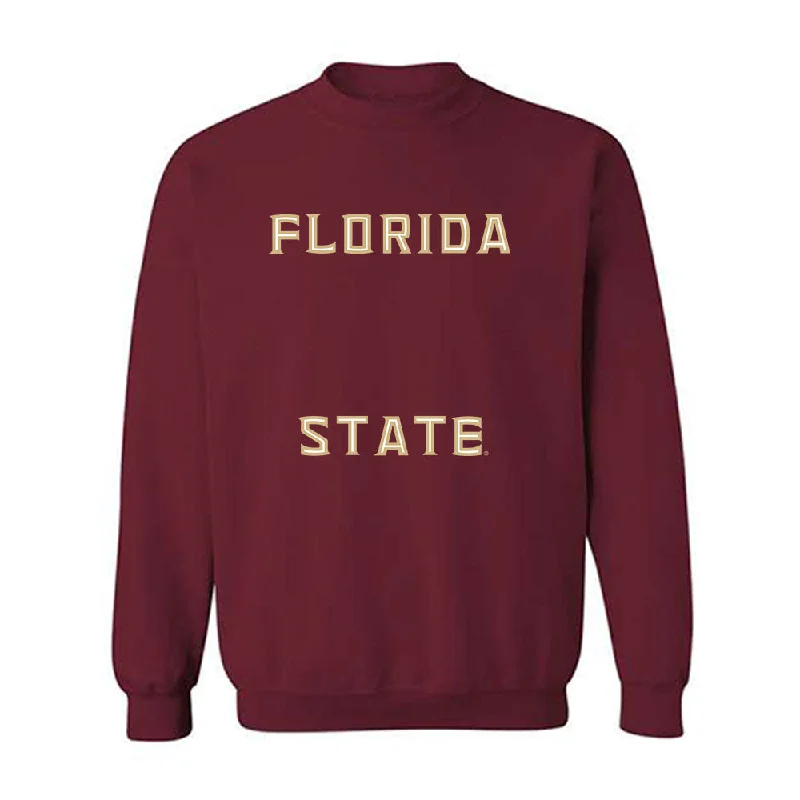 FSU - NCAA Women's Track & Field : Zee Curtis - Replica Shersey Crewneck Sweatshirt Hoodie with Stripes Bold Sporty FSU - NCAA Women's Track & Field : Zee Curtis - Replica Shersey Crewneck Sweatshirt Hoodie with Stripes Bold Sporty