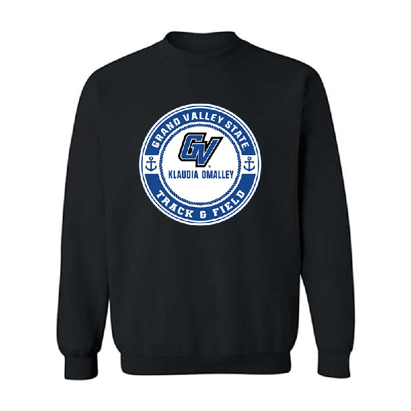 Grand Valley - NCAA Women's Track & Field : Klaudia OMalley - Classic Fashion Shersey Crewneck Sweatshirt Hoodie with Tied Waist Feminine Flattering