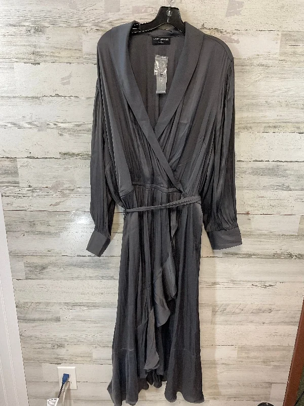 Dress Casual Maxi By Lane Bryant In Grey, Size: 4x Crew Neckline Casual