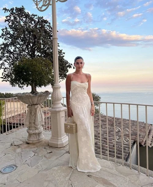 Ivory Spaghetti Straps Elegant Long Party Dress, DP2189 Tunics Trendy modern