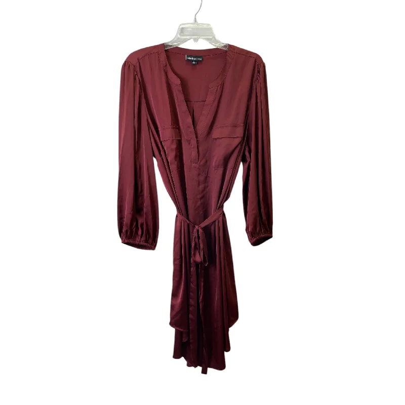 Dress Casual Midi By Torrid In Red, Size:2X Crew Neckline Casual