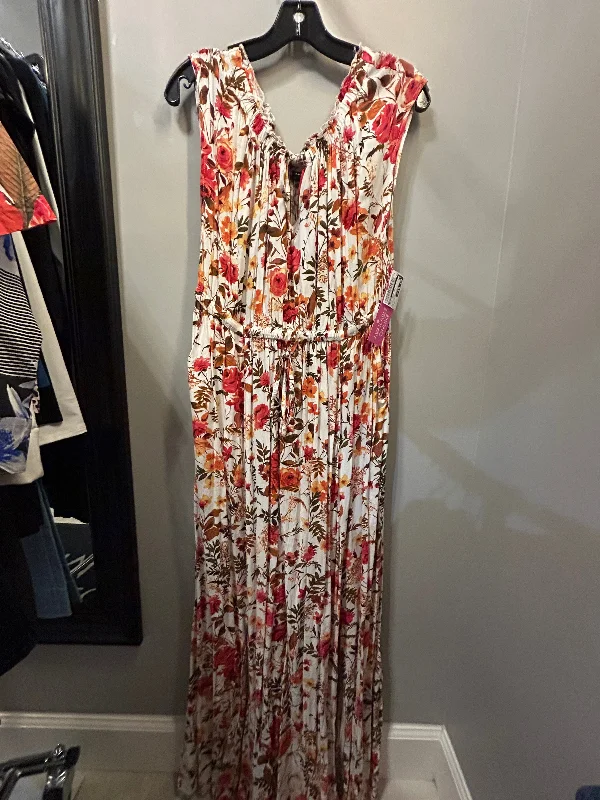 Dress Casual Maxi By Torrid In Floral Print, Size: 1x Tunics Sophisticated sleek