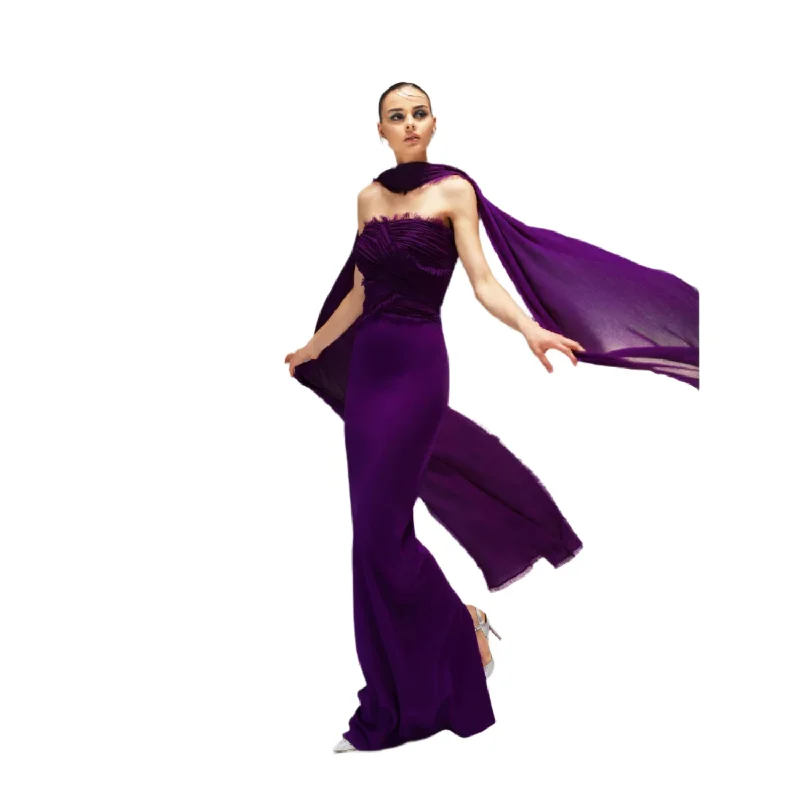 Velvety Couture Women's IDOLE Purple Dress Tunics Floral girly