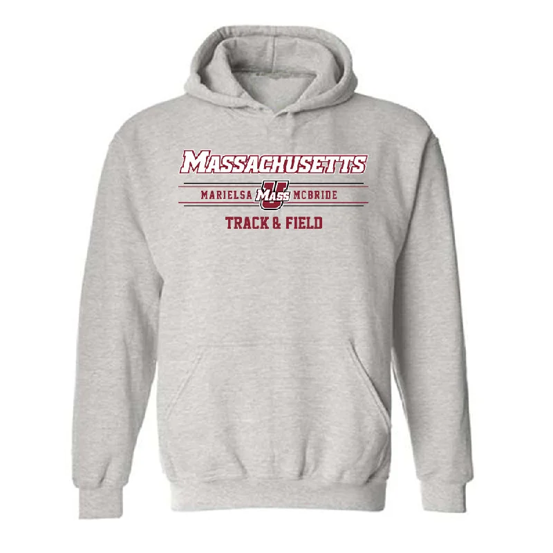 UMass - NCAA Women's Track & Field : Marielsa McBride - Classic Fashion Shersey Hooded Sweatshirt Hoodie with Crew Neck Simple Timeless UMass - NCAA Women's Track & Field : Marielsa McBride - Classic Fashion Shersey Hooded Sweatshirt Hoodie with Crew Neck Simple Timeless