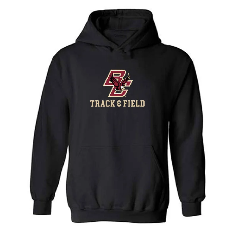 Boston College - NCAA Women's Track & Field : Yaroslava Yalysovetska - Classic Shersey Hooded Sweatshirt Hoodie with Earth Tones Natural Calm