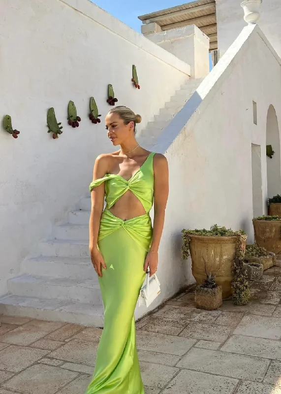 Green V Neck Satin Long Party Dress Wedding Guest Dress, DP2018 Tunics Mesh breathable Green V Neck Satin Long Party Dress Wedding Guest Dress, DP2018 Tunics Mesh breathable
