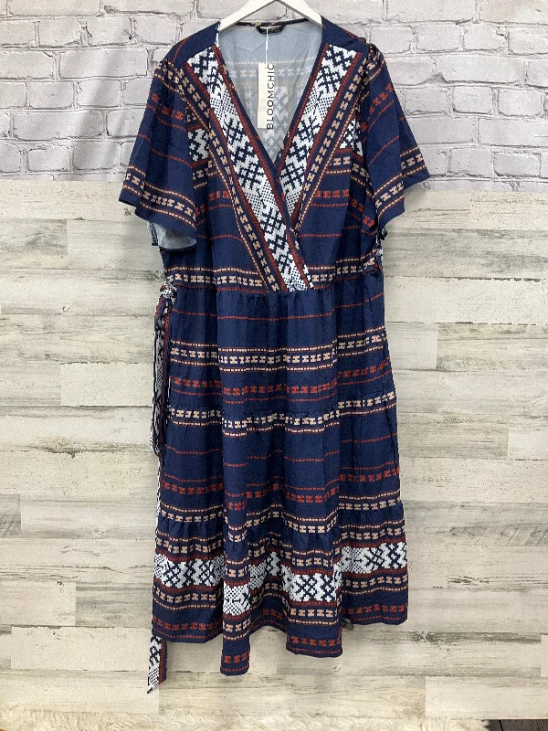 Dress Casual Midi By Clothes Mentor In Multi-colored, Size: 4x Tunics stripes playful