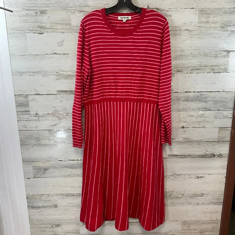 Dress Casual Maxi By Boden In Red, Size: 2x Halter Neckline Beach