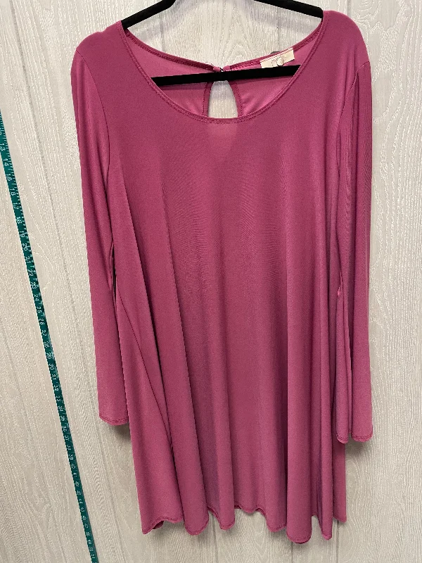 Dress Casual Short By Pinc In Pink, Size: 2x Tunics Luxurious high-end