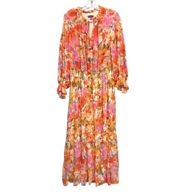 Dress Casual Maxi By Vince Camuto In Orange, Size:1X Tunics Bridal satin