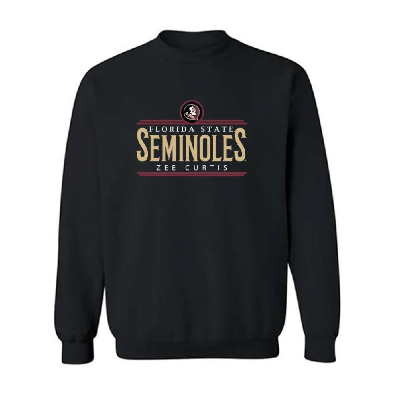 FSU - NCAA Women's Track & Field : Zee Curtis - Classic Fashion Shersey Crewneck Sweatshirt Hoodie with Slim Fit Tailored Modern FSU - NCAA Women's Track & Field : Zee Curtis - Classic Fashion Shersey Crewneck Sweatshirt Hoodie with Slim Fit Tailored Modern