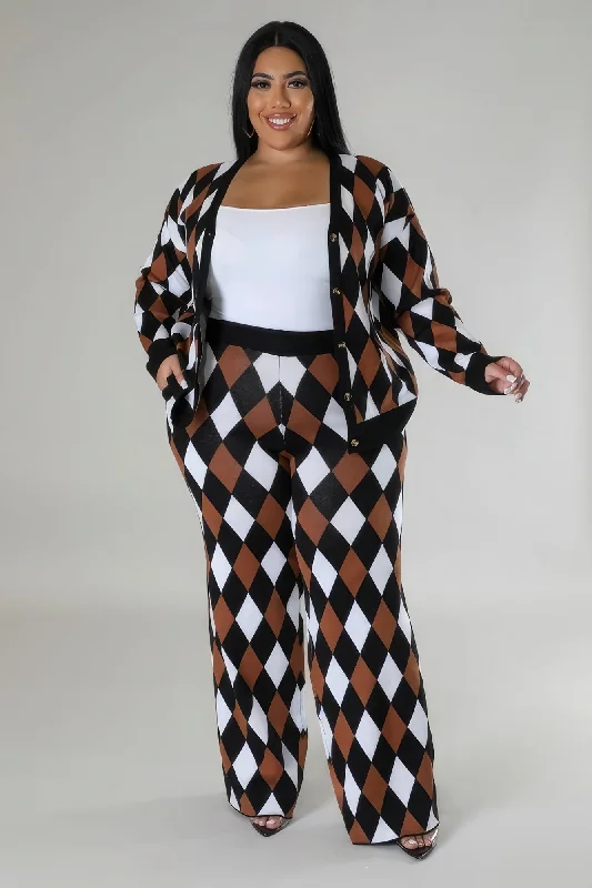 Long Sleeves Stretch Pant Set Formal Dress Pants