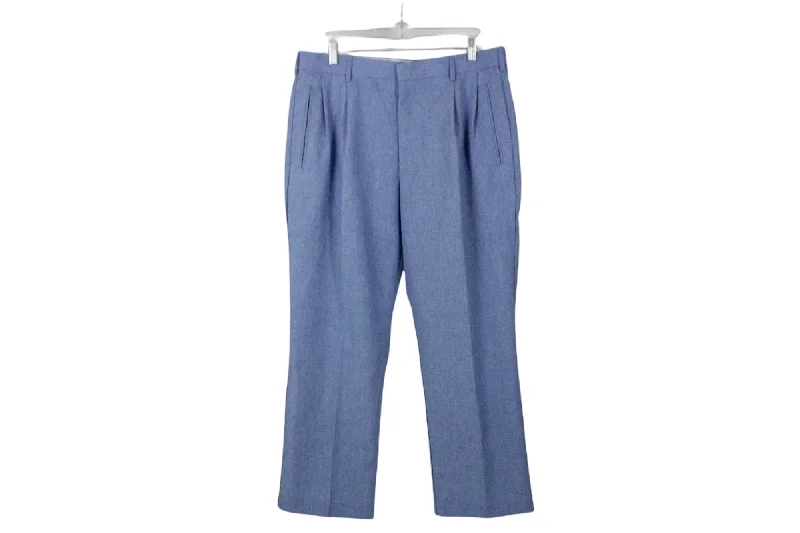 Haband's Gold Cost Blue Crop Pants | 36X37 Comfy Zip-Up Pants