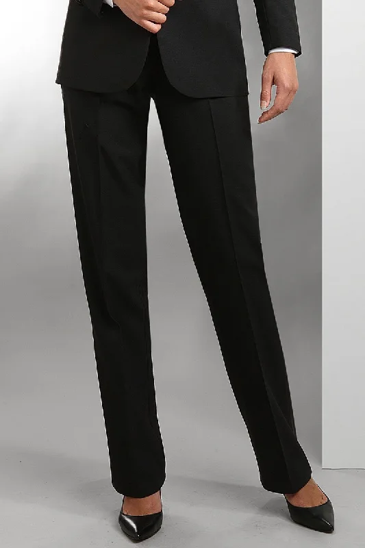 "Lydia" Black Tuxedo Pants Warm Wool Trousers