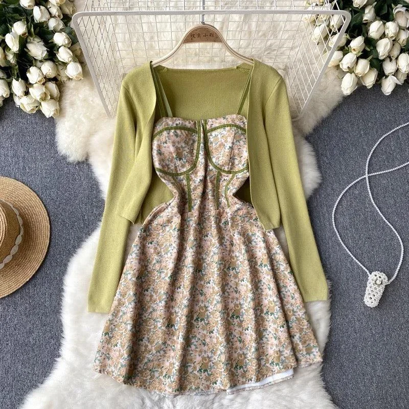 Harriet Set of Dress and Cape Tunics Long Elegant