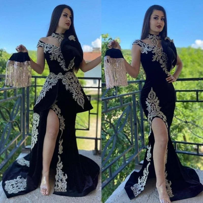 muslim evening dresses long mermaid lace applique elegant vintage black evening formal party dresses Tunics Practical easy-care muslim evening dresses long mermaid lace applique elegant vintage black evening formal party dresses Tunics Practical easy-care