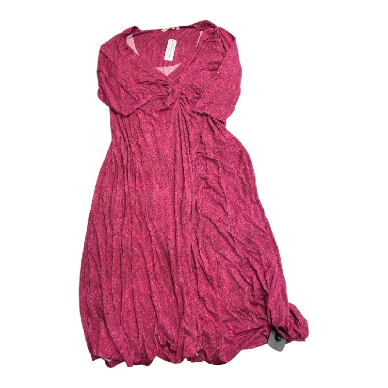 Dress Casual Midi By Soft Surroundings In Pink, Size: 3x Tunics Bridal satin
