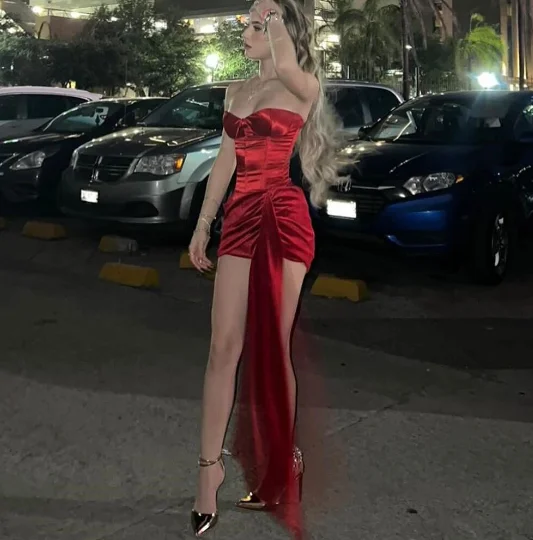 Red Velvet Strapless Short Prom Dress Evening Party Dress,DP1340 Tunics Review highly